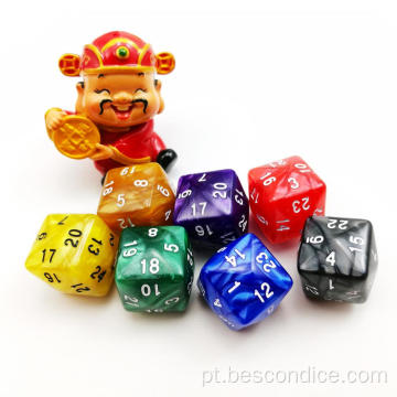 Dados poliédricos coloridos variados 24 laterais, dados de jogos D24 Die, dados D24, 24 lados dados